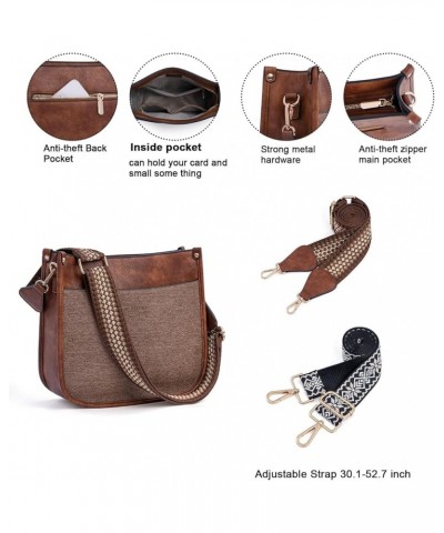 Crossbody Bag Women Vegan Leather Hobo Handbag Trendy Crossbody Shoulder Bag Purses For Women with 2 Adjustable Strap A0-zs R...