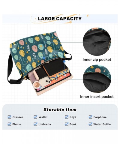 Cartoon Easter Eggs Women Leather Handbags Hobo Leather Purse Women Shoulder Bag with Adjustable Shoulder Strap for Work Gift...