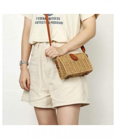 Straw Beach Bag Natural Hand Summer Tote Handbags Woven Handle Shoulder Bag For Women Straw Bag M1 $17.70 Totes