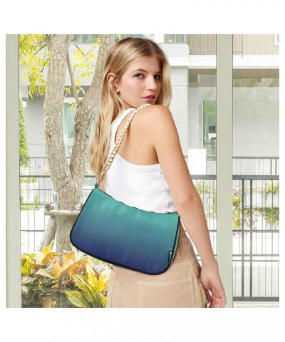 Blue Dandelion Women's Shoulder Handbag Retro Classic Tote HandBag Blue Gradient $15.89 Shoulder Bags