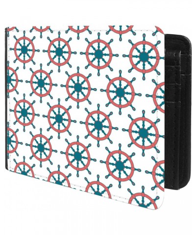 Unique Desige Pattern - Rudder helm pattern, Slim Front Pocket Wallet Billfold RFID Blocking $12.09 Wallets