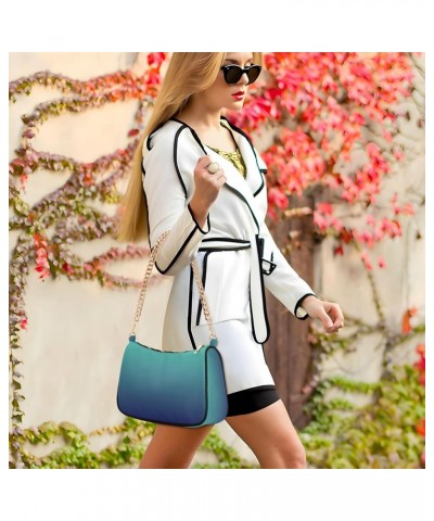 Blue Dandelion Women's Shoulder Handbag Retro Classic Tote HandBag Blue Gradient $15.89 Shoulder Bags