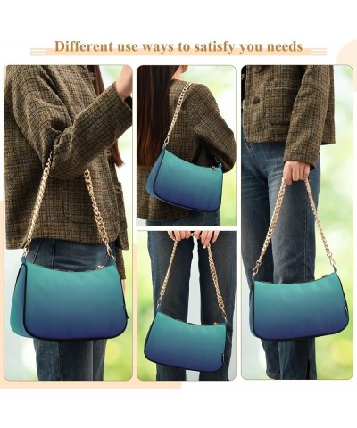 Blue Dandelion Women's Shoulder Handbag Retro Classic Tote HandBag Blue Gradient $15.89 Shoulder Bags