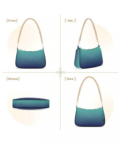 Blue Dandelion Women's Shoulder Handbag Retro Classic Tote HandBag Blue Gradient $15.89 Shoulder Bags