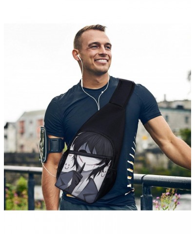 Creepy Pasta Shoulder Bag Crossbody Backpack Men And Women Outdoor Travel Lightweight Shoulder Bag One Size $15.84 Shoulder Bags