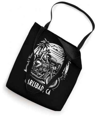 Carlsbad California Motorcycle Hotrod Vintage Design Tote Bag $12.09 Totes