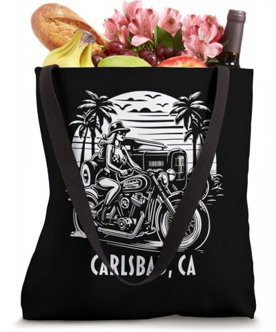 Carlsbad California Motorcycle Hotrod Vintage Design Tote Bag $12.09 Totes