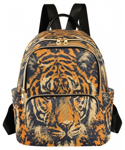 Tiger Abstract Watercolor Women Backpack Purse Ladies Fashion Shoulder Bag Daypack Travel Bag 10L $16.10 Backpacks