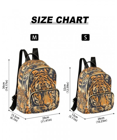 Tiger Abstract Watercolor Women Backpack Purse Ladies Fashion Shoulder Bag Daypack Travel Bag 10L $16.10 Backpacks