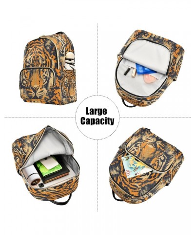 Tiger Abstract Watercolor Women Backpack Purse Ladies Fashion Shoulder Bag Daypack Travel Bag 10L $16.10 Backpacks