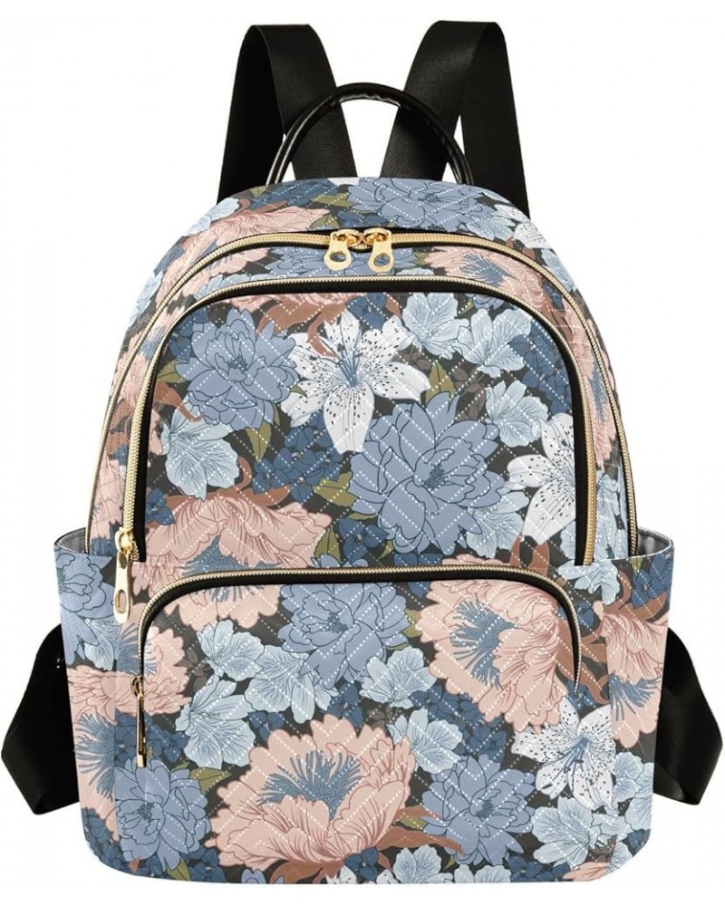 Colorful Flowers Women's Backpack Purse Causal Daypack Work Travel College Business Trip Bag Shoulder Bag Small $16.31 Backpacks