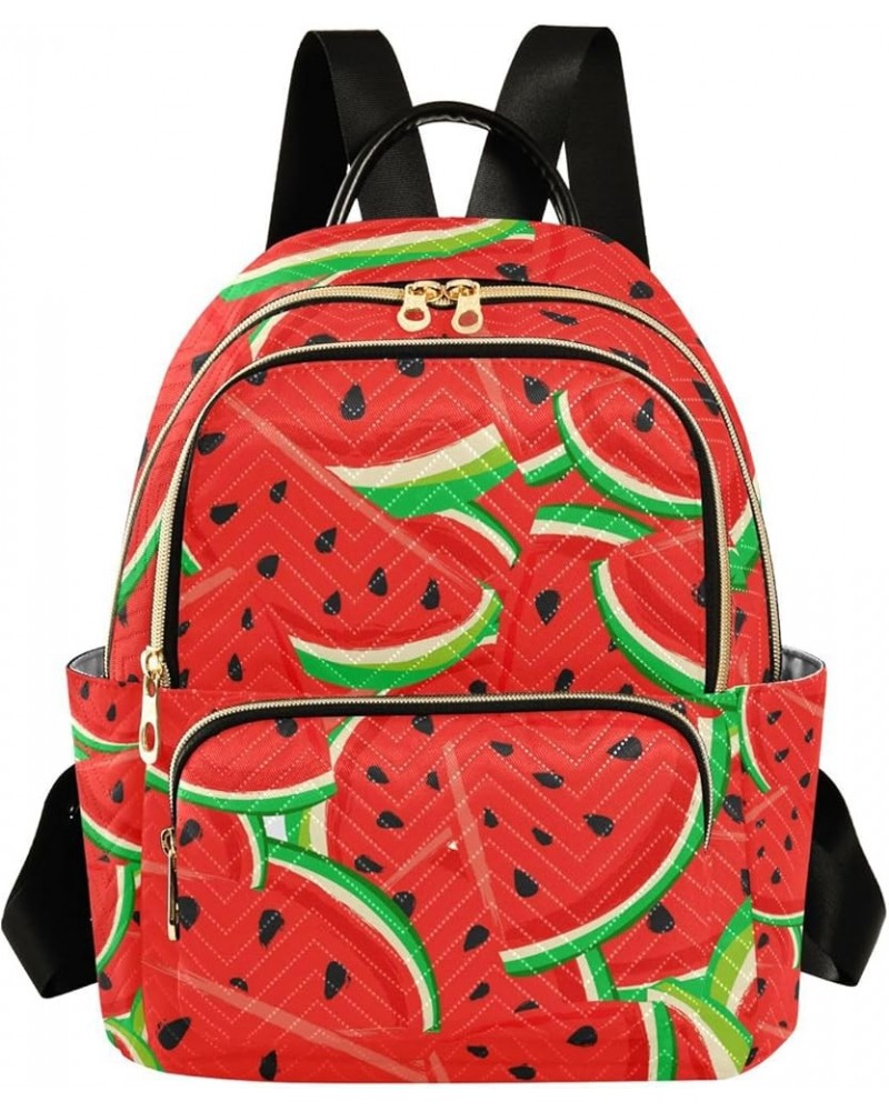 Women Backpack Vivid Watermelon Anti-Theft Travel Backpack with Luggage Belt Lightweight Handbag Lady Purse Roomy Double Zipp...