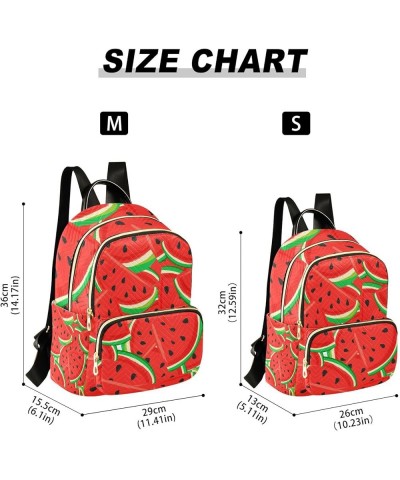 Women Backpack Vivid Watermelon Anti-Theft Travel Backpack with Luggage Belt Lightweight Handbag Lady Purse Roomy Double Zipp...