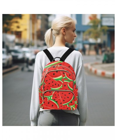 Women Backpack Vivid Watermelon Anti-Theft Travel Backpack with Luggage Belt Lightweight Handbag Lady Purse Roomy Double Zipp...