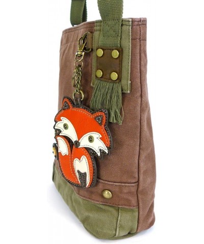 Handbags Patchwork Crossbody Canvas Messenger Bags with Faux Leather Animal Coin Purse Mauvefox $25.38 Crossbody Bags