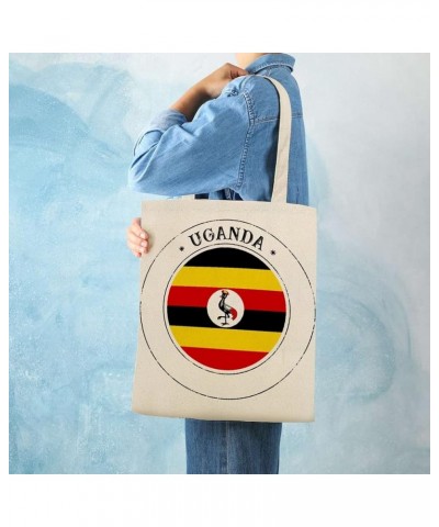 Uganda Flag Tote Bag National Flag Canvas Tote Bag with Handle Cute Book Bag Shopping Shoulder Bag for Women Girls Uganda $10...