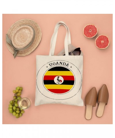 Uganda Flag Tote Bag National Flag Canvas Tote Bag with Handle Cute Book Bag Shopping Shoulder Bag for Women Girls Uganda $10...