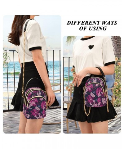 Flower Design Crossbody Bags for Women Multi Pocket Shoulder Handbags with Adjustable Strap $11.96 Crossbody Bags