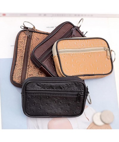 Travel Wallet Organizer for Family Soft Leather Small Square Bag Small Wallet Small Wallet for Women (Coffee, One Size) Coffe...