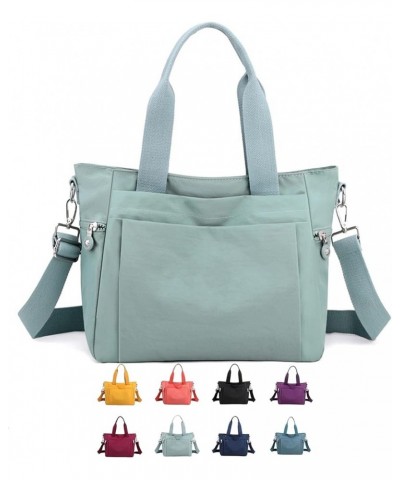 Women Multi Color Large Capacity Tote Bag,Multi-Pocket Waterproof Shoulder Bag (Black) Green $15.03 Totes