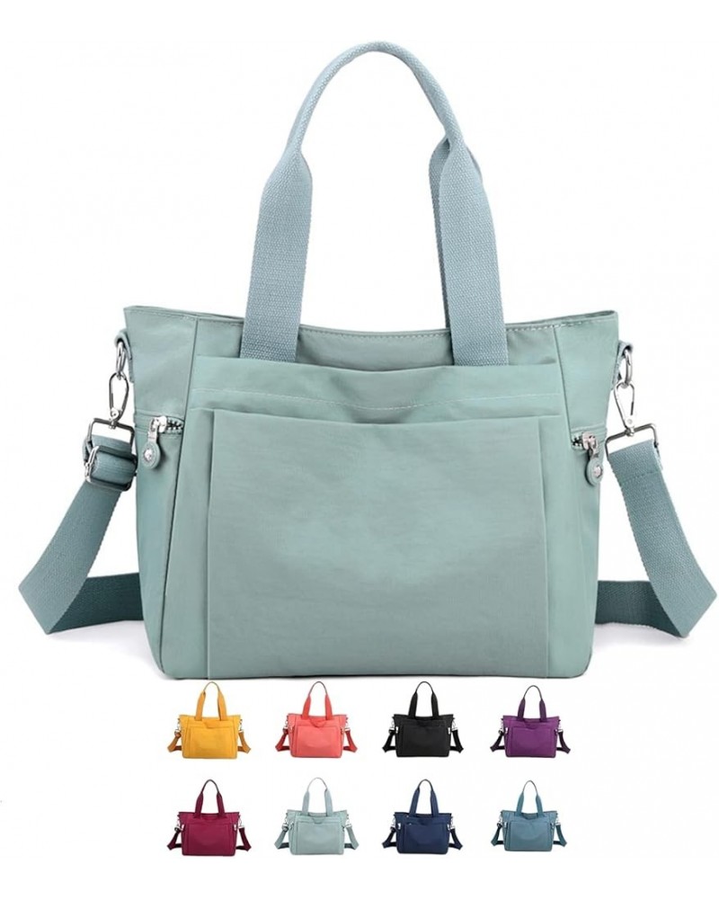 Women Multi Color Large Capacity Tote Bag,Multi-Pocket Waterproof Shoulder Bag (Black) Green $15.03 Totes