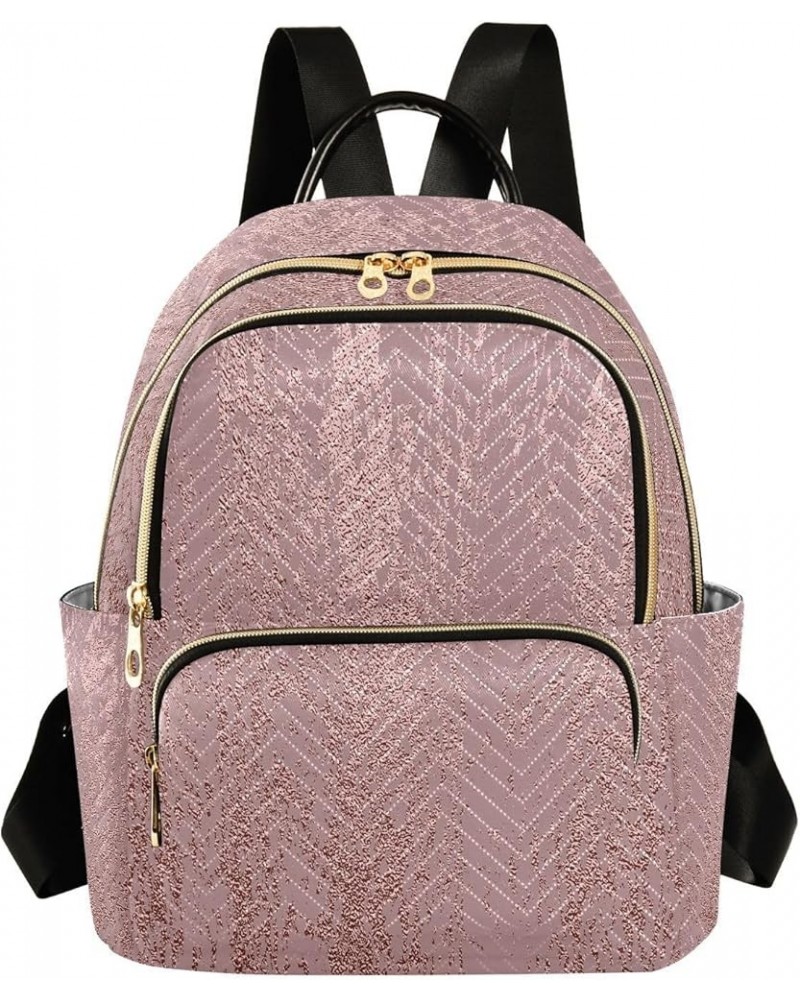 Mini Backpack for Women, Rose Gold Pattern Travel Backpack Purse for Ladies, Small Bookbag Daypack Shoulder Bag S A106 Small ...