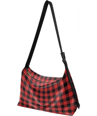 Black White Plaid Hobo Bags for Women Crossbody Bag Handbag Purses Leather Shoulder Bag for Work GiftsTravel 25 $17.48 Hobo Bags