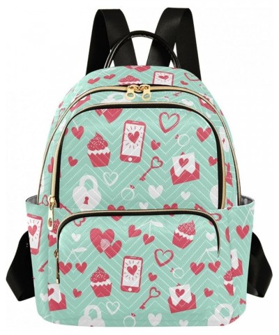 Valentine's Day Hearts Backpack Purse for Women Small Mini Women's Fashion Backpack for Lady Women Holiday Gifts,M Medium $17...