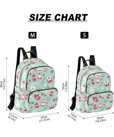 Valentine's Day Hearts Backpack Purse for Women Small Mini Women's Fashion Backpack for Lady Women Holiday Gifts,M Medium $17...