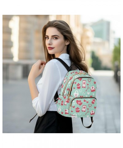 Valentine's Day Hearts Backpack Purse for Women Small Mini Women's Fashion Backpack for Lady Women Holiday Gifts,M Medium $17...