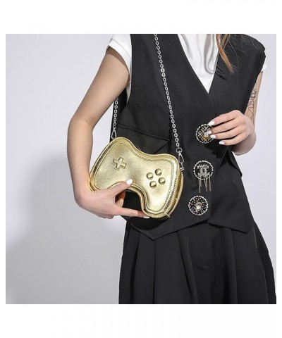 Women's Glossy Game Controller Handle Chain Crossbody Bag, Creative Funny Shoulder Bag, PU Retro Underarm Cell Phone Purse Go...