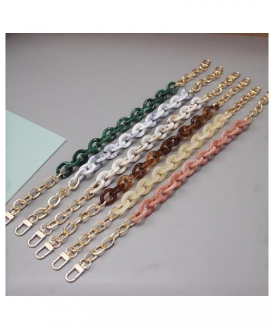 Acrylic Purse Strap Bag Chain Handle Replacement, Acrylic Metal Chain Luxury Strap Women Shoulder Clutch Handle Chain for Wal...