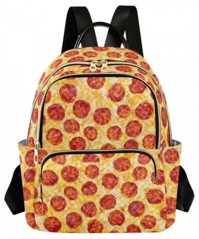 Pepperoni Pizza Women Backpack Purse Shoulder Bag Color Medium $19.13 Backpacks