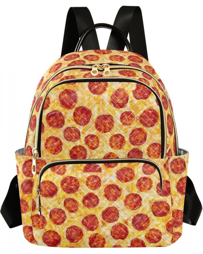 Pepperoni Pizza Women Backpack Purse Shoulder Bag Color Medium $19.13 Backpacks