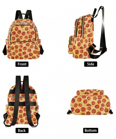 Pepperoni Pizza Women Backpack Purse Shoulder Bag Color Medium $19.13 Backpacks