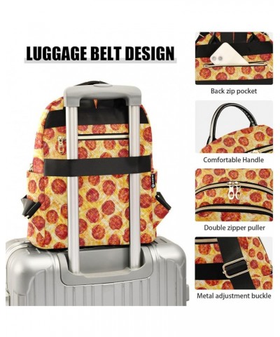 Pepperoni Pizza Women Backpack Purse Shoulder Bag Color Medium $19.13 Backpacks