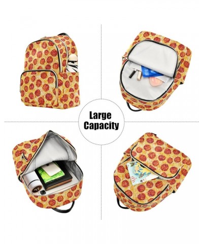 Pepperoni Pizza Women Backpack Purse Shoulder Bag Color Medium $19.13 Backpacks