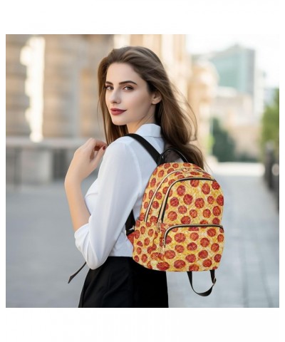 Pepperoni Pizza Women Backpack Purse Shoulder Bag Color Medium $19.13 Backpacks