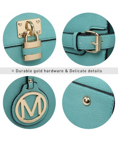 Women Handbags and Purses Fashion Satchel Tote Work Bags Top Handle Shoulder Purses with Matching Wristlet Light Blue $44.04 ...