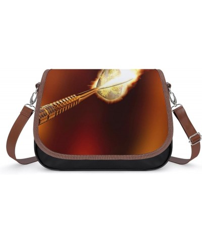 Medium Crossbody Bags for Women Printed Shoulder Messenger Bags Designer Satchels Darts Color1 $19.36 Satchels