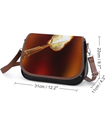 Medium Crossbody Bags for Women Printed Shoulder Messenger Bags Designer Satchels Darts Color1 $19.36 Satchels