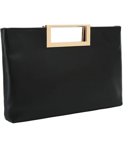 Fashion PU Leather Handbag Stylish Women Convertible Clutch Purse Black $18.72 Evening Bags