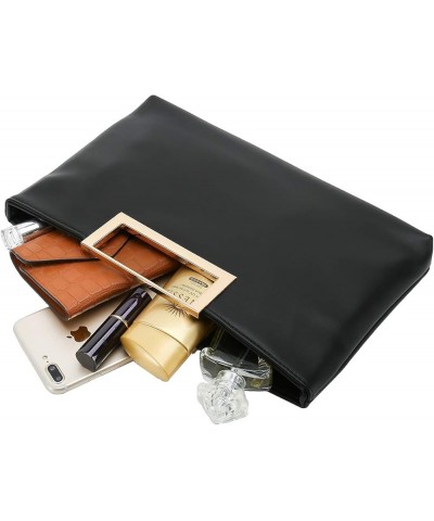 Fashion PU Leather Handbag Stylish Women Convertible Clutch Purse Black $18.72 Evening Bags