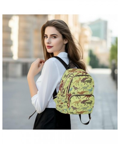 Women Backpack Large Dino Anti-Theft Travel Backpack with Luggage Belt Lightweight Handbag Lady Purse Roomy Double Zipper Wee...