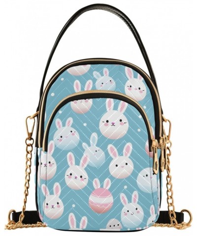 Cartoon Rabbit Eggs Women's Crossbody Handbags with Zipper, Casual Leather Cell Phone Purse Crossbody Bags for Ladies $11.18 ...