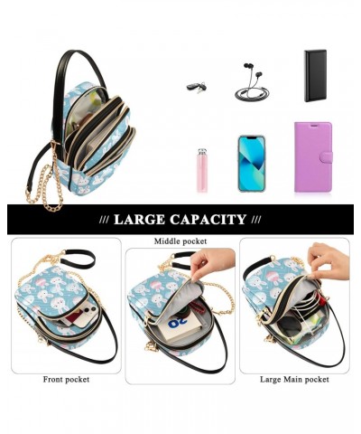 Cartoon Rabbit Eggs Women's Crossbody Handbags with Zipper, Casual Leather Cell Phone Purse Crossbody Bags for Ladies $11.18 ...