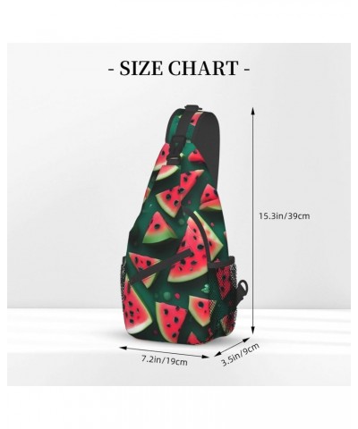 Dream Watermelon Crossbody Bag, Men'S And Women'S Chest Crossbody Bag, Zipper Closure, Strap Length Adjustable $13.18 Crossbo...