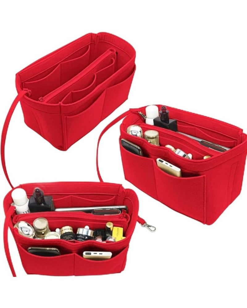 Organizer Insert for Tote Bag Felt Bag Organizer Purse Organizer Insert Handbag Organizer For Speedy, Tote, Handbag (Red,11.8...