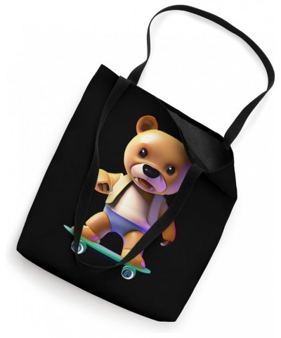 Cute Skateboarding Bear Tote Bag $13.72 Totes