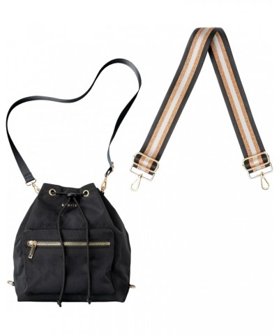 Aries Convertible Bucket Bag 3-Way Backpack (Black V2) & Interchangeable 2-Inch Bag Strap (24 Carat Black V2) $30.21 Backpacks